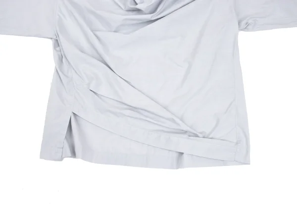 ISSEY MIYAKE PERMANENTE Cotton Drape-neck Pullover Blouse K-173213_009