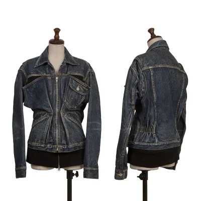Yohji Yamamoto FEMME Knit Docking Spotted Horse Denim Jacket