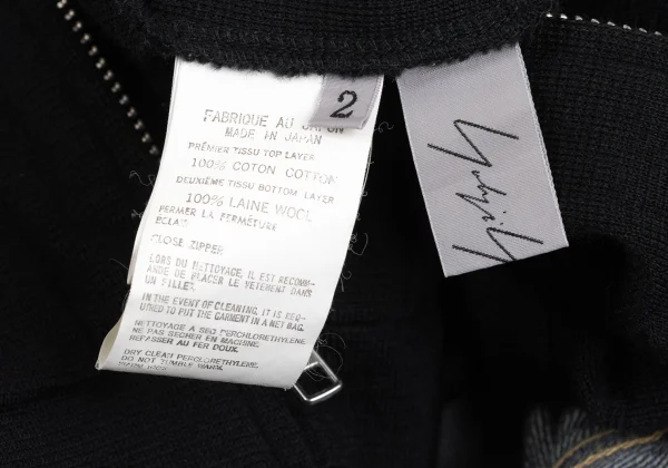 Yohji Yamamoto FEMME Knit Docking Spotted Horse Denim Jacket K-173214_018