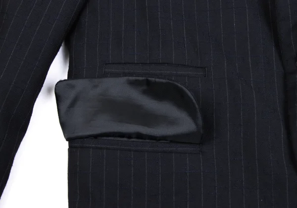 COMME des GARCONS HOMME DEUX Vest Docking Embroidery Striped Jacket K-173215_012