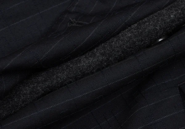COMME des GARCONS HOMME DEUX Vest Docking Embroidery Striped Jacket K-173215_017