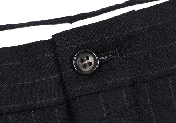 COMME des GARCONS HOMME DEUX Wool Embroidery Striped Pants K-173216_003