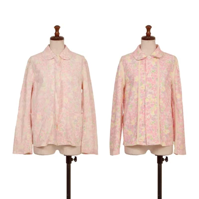 tricot COMME des GARCONS Cut-off Reversible Floral Shirt Jacket