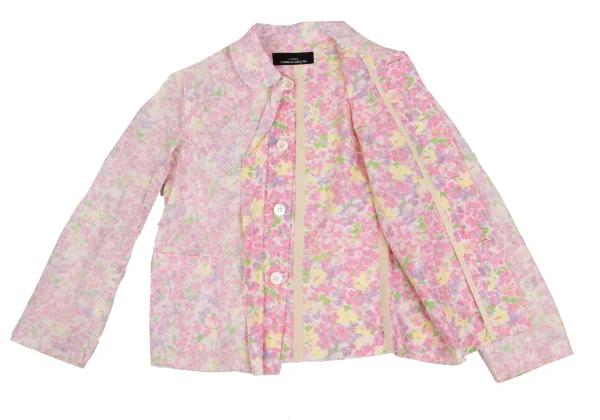tricot COMME des GARCONS Cut-off Reversible Floral Shirt Jacket K-173229_012