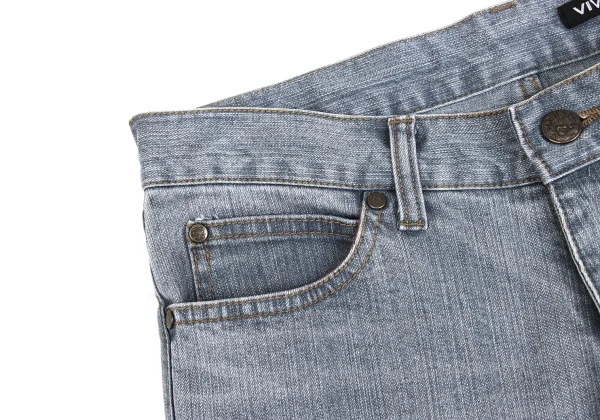 VIVIENNETAM Cotton Blend Dragon Embroidery Stretch Jeans K-173231_005