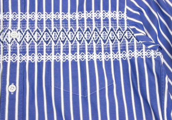 sacai Cotton Front Embroidery Design Striped Shirt K-173232_007