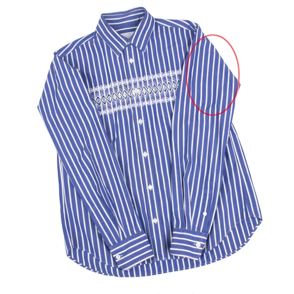 sacai Cotton Front Embroidery Design Striped Shirt K-173232_008