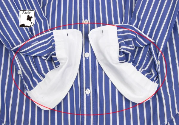 sacai Cotton Front Embroidery Design Striped Shirt K-173232_011