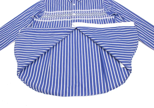 sacai Cotton Front Embroidery Design Striped Shirt K-173232_016
