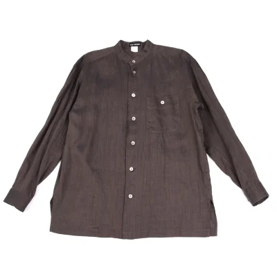 ISSEY MIYAKE MEN Linen Band-collar Shirt