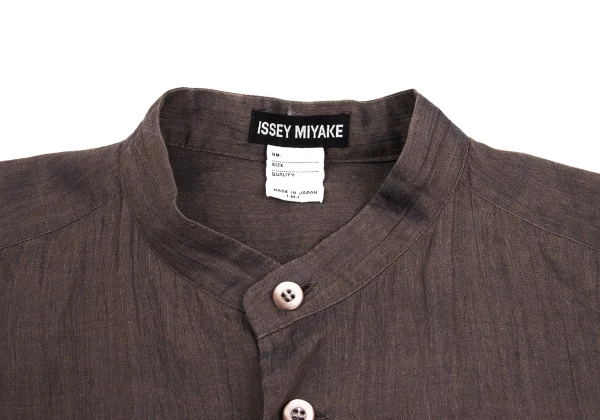 ISSEY MIYAKE MEN Linen Band-collar Shirt K-173236_008