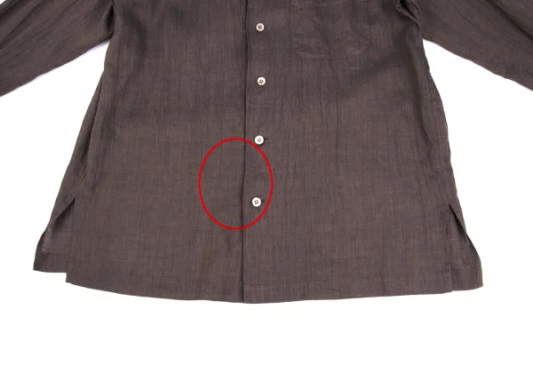 ISSEY MIYAKE MEN Linen Band-collar Shirt K-173236_013