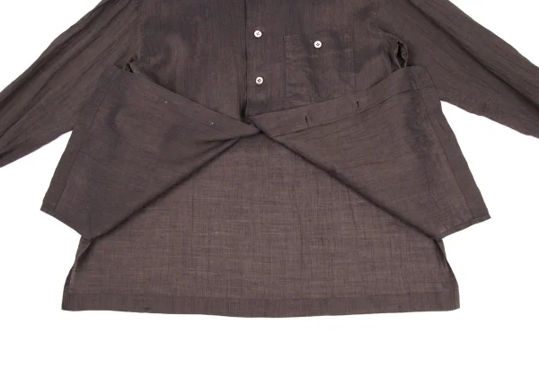 ISSEY MIYAKE MEN Linen Band-collar Shirt K-173236_015