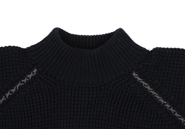 Y's for men Wool Acrylic waffle Knit Sweater K-173238_003