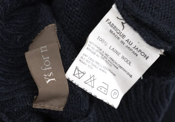 Y's for men Wool High-neck Knit Sweater K-173239_012