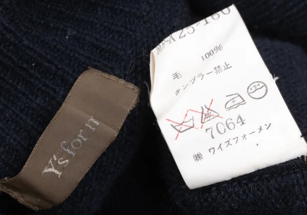 Y's for men Wool High-neck Knit Sweater K-173239_013