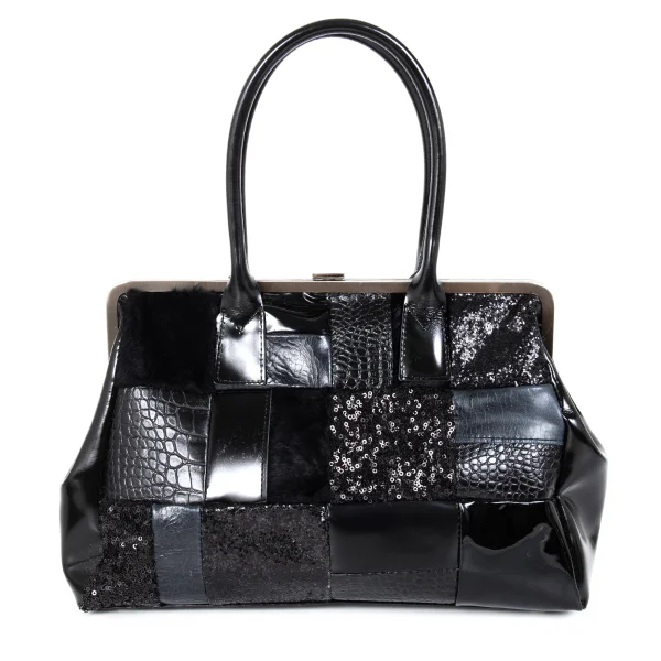 JUNYA WATANABE COMME des GARCONS Patchwork Kiss Lock Bag K-173255_002