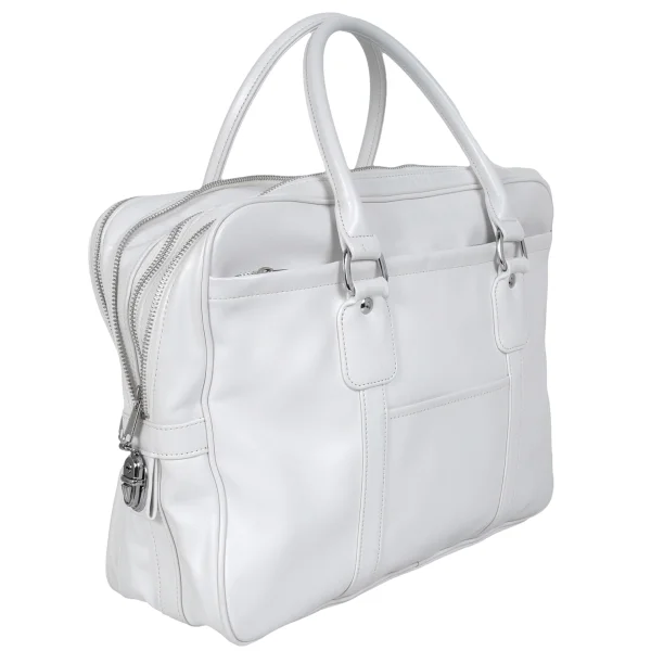 COMME des GARCONS Synthetic Leather School Bag White  K-173256_001