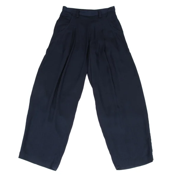 Y's  Cupra Tuck Pants Navy 1 K-173261_001