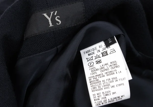 Y's Wool Drape Neck Jacket K-173263_014