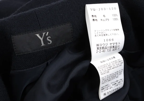 Y's Wool Drape Neck Jacket K-173263_015