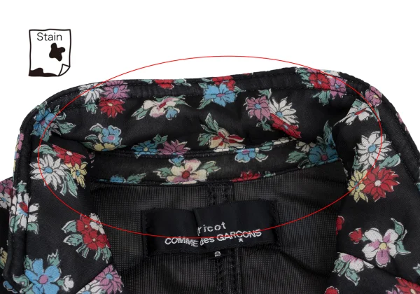 tricot COMME des GARCONS Floral Print Rayon Padded Jacket K-173267_006