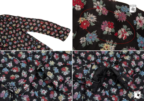 tricot COMME des GARCONS Floral Print Rayon Padded Jacket K-173267_007