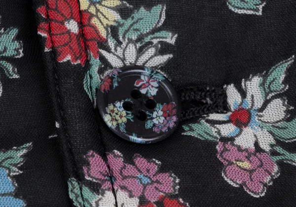 tricot COMME des GARCONS Floral Print Rayon Padded Jacket K-173267_010
