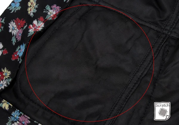 tricot COMME des GARCONS Floral Print Rayon Padded Jacket K-173267_015