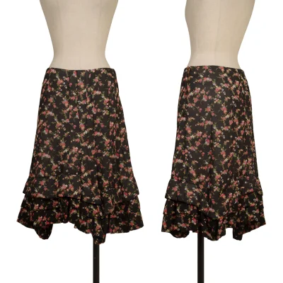tricot COMME des GARCONS Floral Print Rayon Padded Skirt