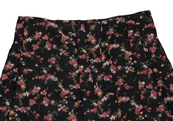 tricot COMME des GARCONS Floral Print Rayon Padded Skirt K-173268_004