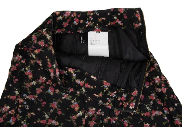 tricot COMME des GARCONS Floral Print Rayon Padded Skirt K-173268_006