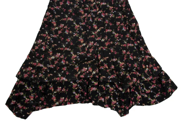 tricot COMME des GARCONS Floral Print Rayon Padded Skirt K-173268_007
