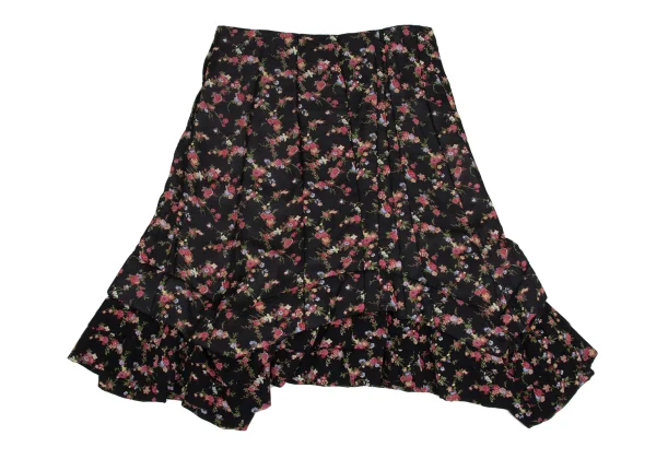 tricot COMME des GARCONS Floral Print Rayon Padded Skirt K-173268_010