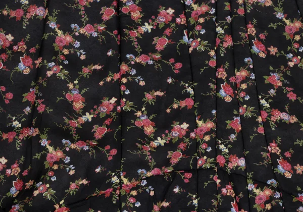 tricot COMME des GARCONS Floral Print Rayon Padded Skirt K-173268_011