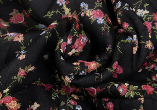 tricot COMME des GARCONS Floral Print Rayon Padded Skirt K-173268_012