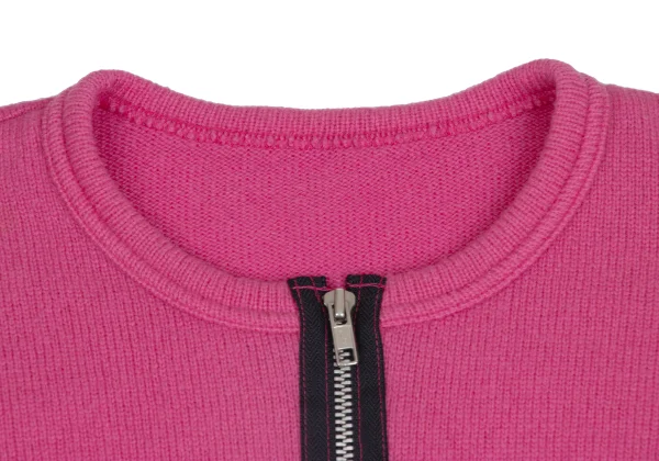 COMME des GARCONS Wool Nylon Zip Up 3/4 sleeve Kinit Cardigan K-173270_004