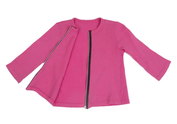 COMME des GARCONS Wool Nylon Zip Up 3/4 sleeve Kinit Cardigan K-173270_009