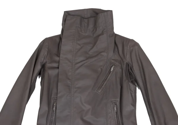 Rick Owens Leather High Neck Wrap Motorcycle Jacket K-173272_003