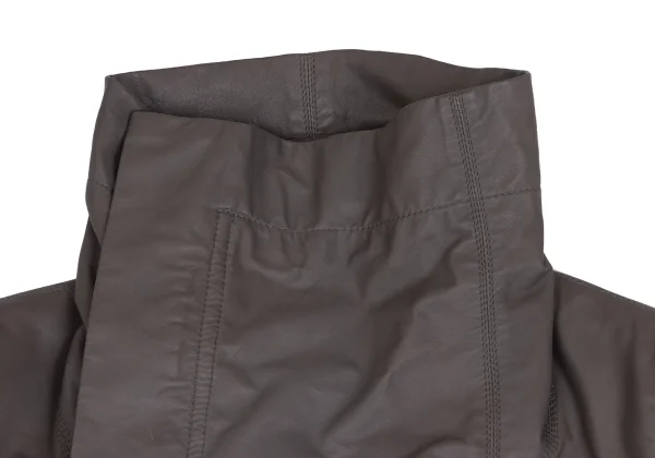 Rick Owens Leather High Neck Wrap Motorcycle Jacket K-173272_004