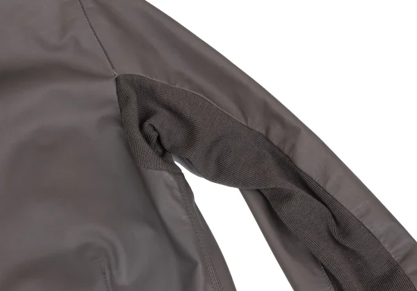 Rick Owens Leather High Neck Wrap Motorcycle Jacket K-173272_016