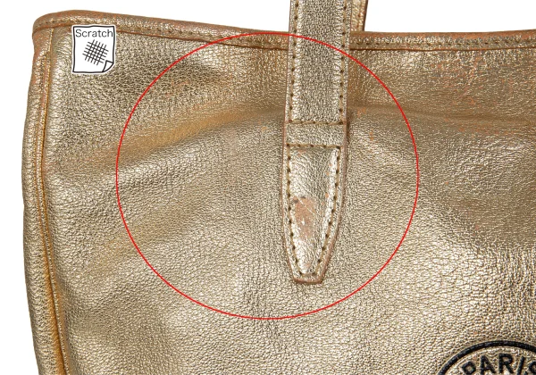Yves Saint Laurent rive gauche Y Mail Metallic Leather Tote Bag K-173274_003