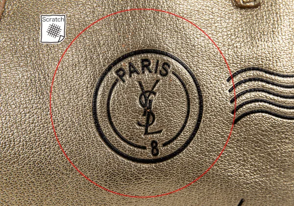 Yves Saint Laurent rive gauche Y Mail Metallic Leather Tote Bag K-173274_005