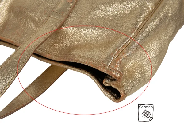 Yves Saint Laurent rive gauche Y Mail Metallic Leather Tote Bag K-173274_012