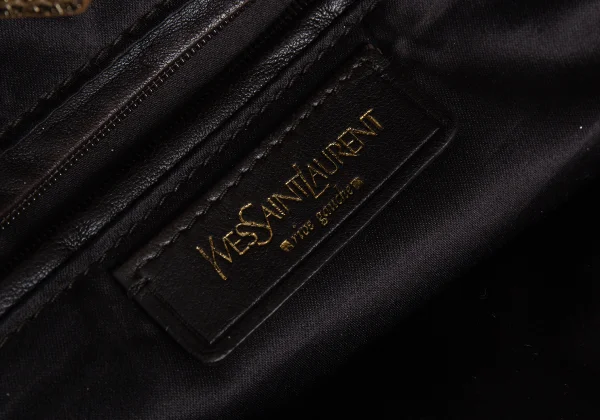Yves Saint Laurent rive gauche Y Mail Metallic Leather Tote Bag K-173274_018