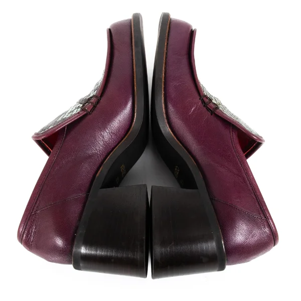 KENZO Python Leather Chunky Heel Shoes K-173278_008