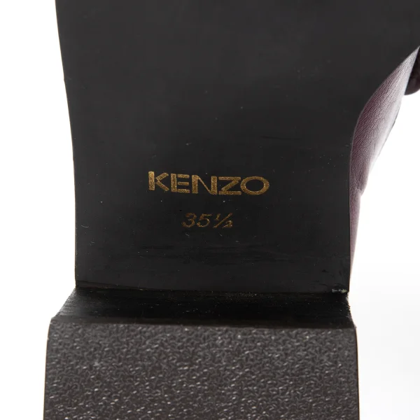 KENZO Python Leather Chunky Heel Shoes K-173278_011