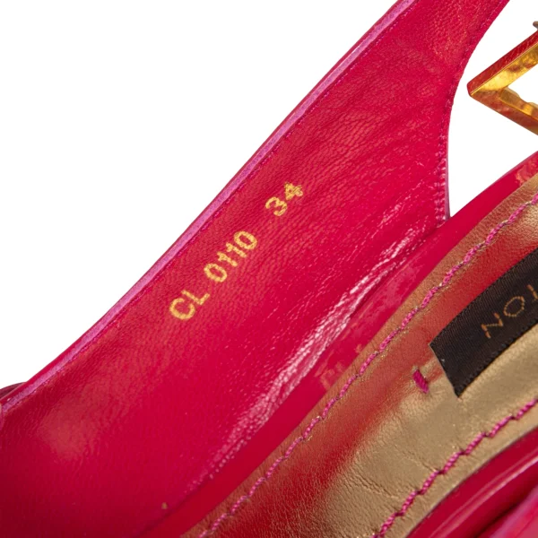 Louis Vuitton Floral Patent Leather Jute Wedge Sandal K-173281_015