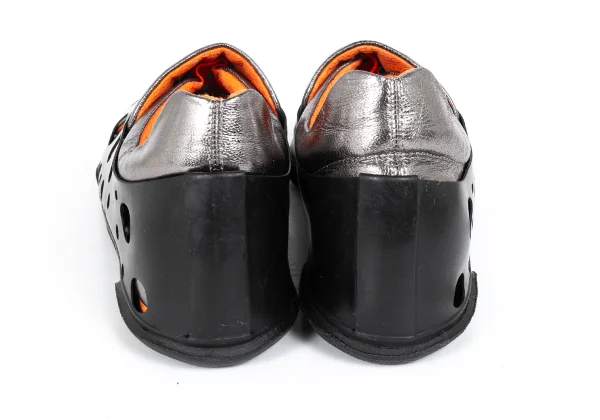 ISSEY MIYAKE Dot Punching Layered Metallic Leather Sneakers K-173282_004