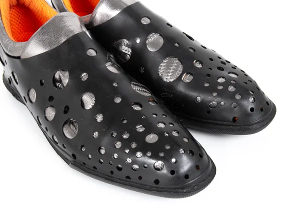 ISSEY MIYAKE Dot Punching Layered Metallic Leather Sneakers K-173282_006